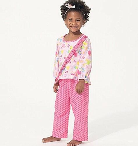 McCall's Patterns M7278 Children's/Girls' Tops, Dress, Shorts and Pants, Size