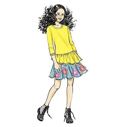 McCall's Patterns M7274 Children's/Girls' Tops, Dress, Skirt and Leggings, Size