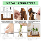 YIBOT Propagation Stations,Plant Terrarium with Retro Wooden Stand, Unique