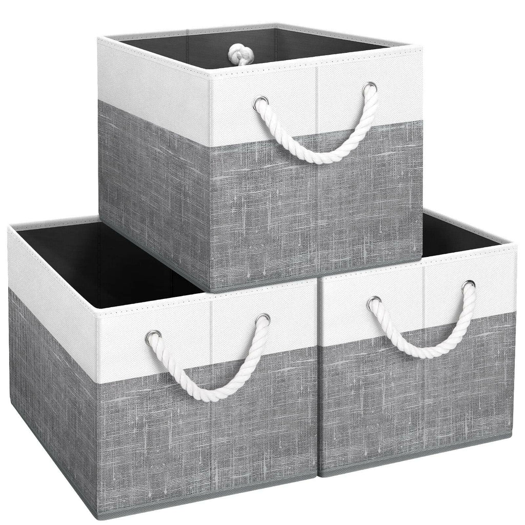 Fab totes Storage Bins [3-Pack], Foldable Storage Baskets for Organizing Toys,