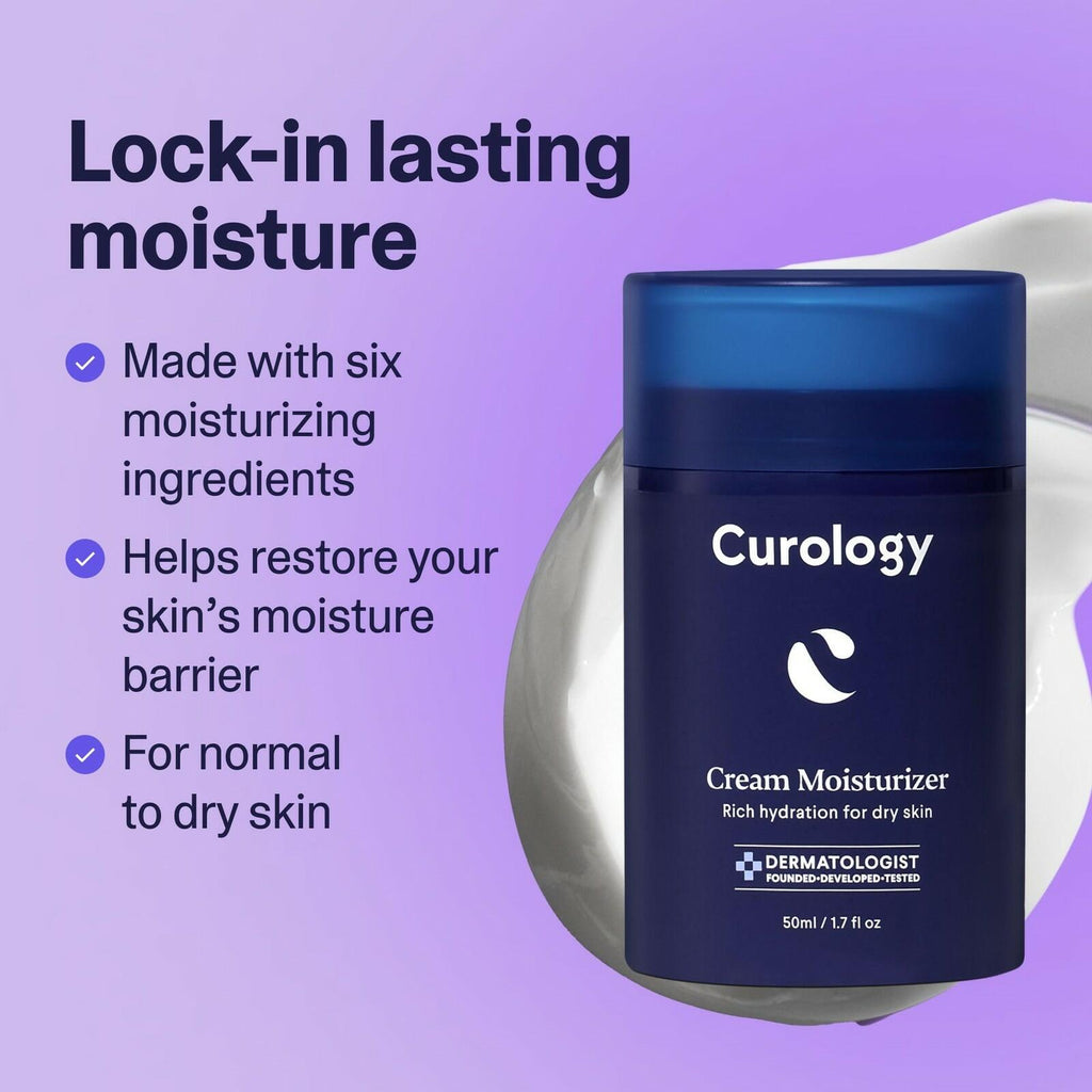 Curology Cream Moisturizer, Rich Hydrating Face Lotion for Dry Skin, with Shea