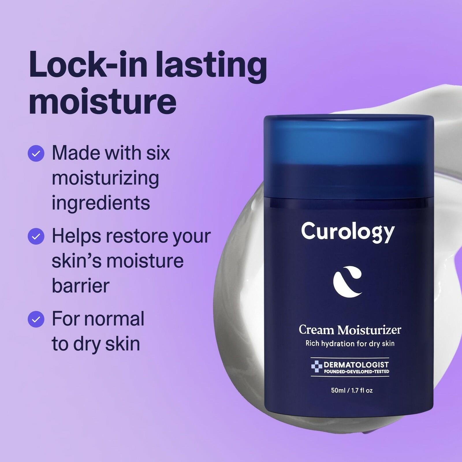 Curology Cream Moisturizer, Rich Hydrating Face Lotion for Dry Skin, with Shea