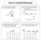 Byondeth Curtain Rods for Windows 16 to 120 Inches Adjustable Blackout Wrap