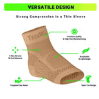 TechWare Pro Ankle Brace Compression Sleeve - Relieves Achilles Tendonitis,