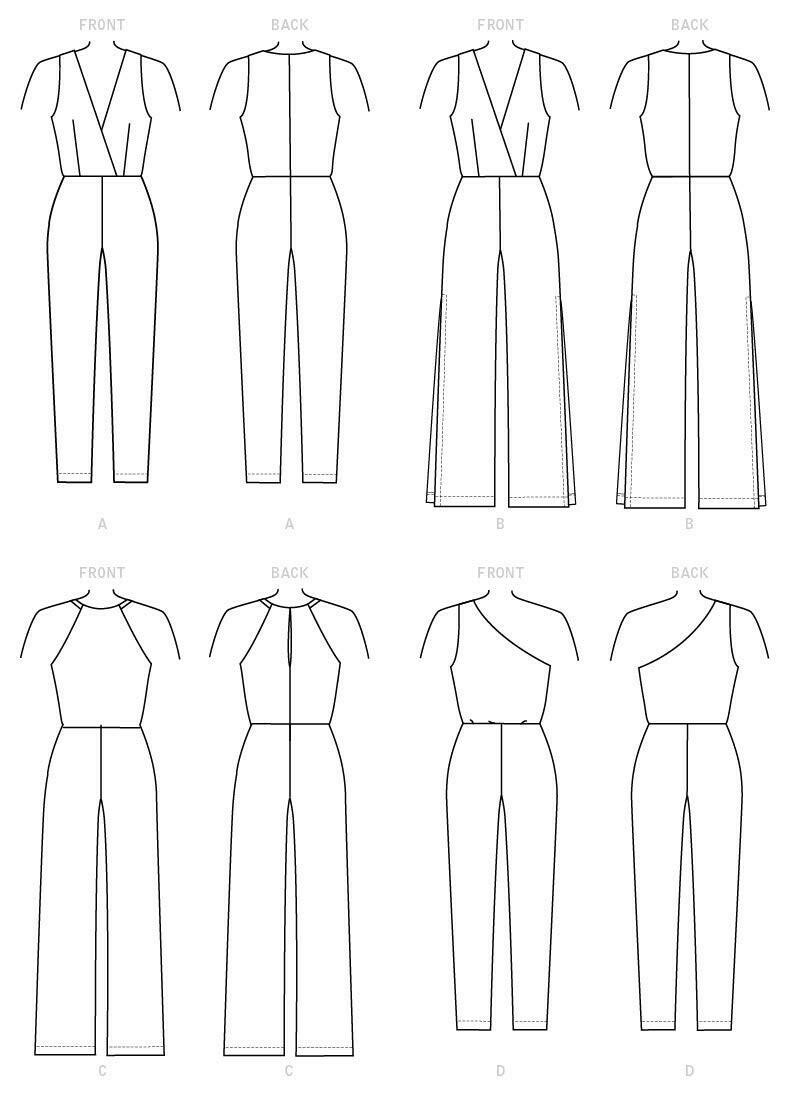 McCall Pattern Create It Women's Close Fitting Pull-On Jumpsuit, Sizes 6-14