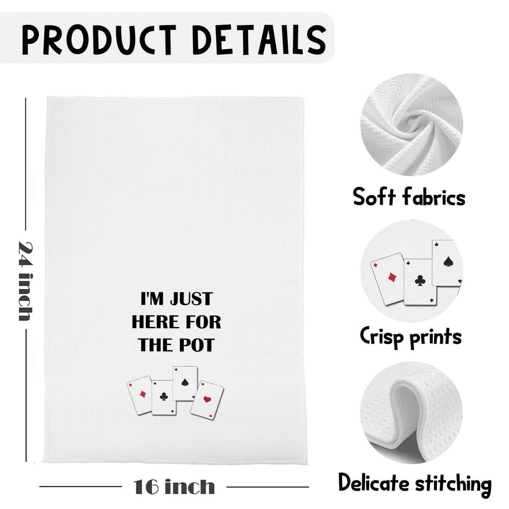 ChenCraty Funny Poker Gifts Kitchen Hands Towels,Gifts for Poker Players Dish