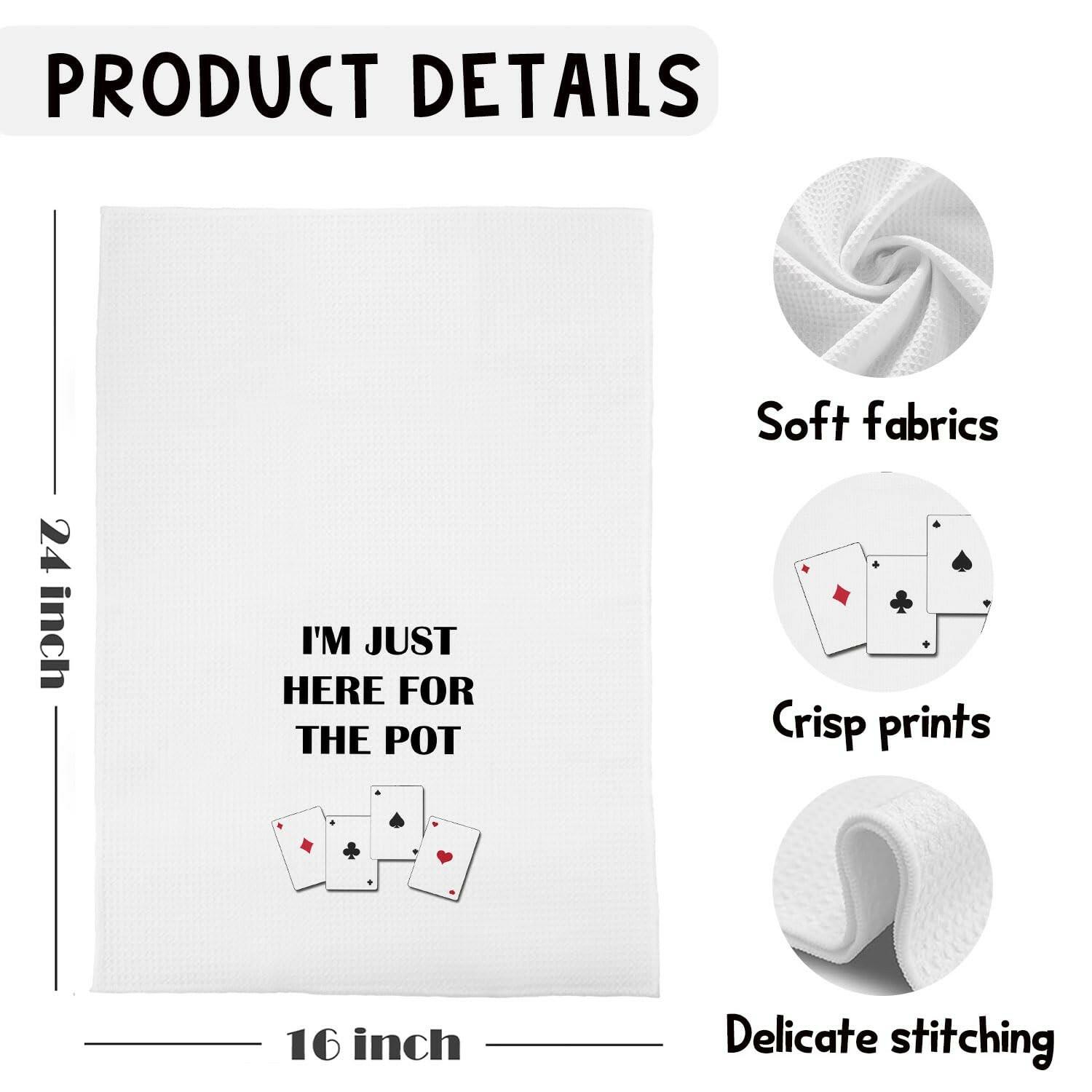 ChenCraty Funny Poker Gifts Kitchen Hands Towels,Gifts for Poker Players Dish