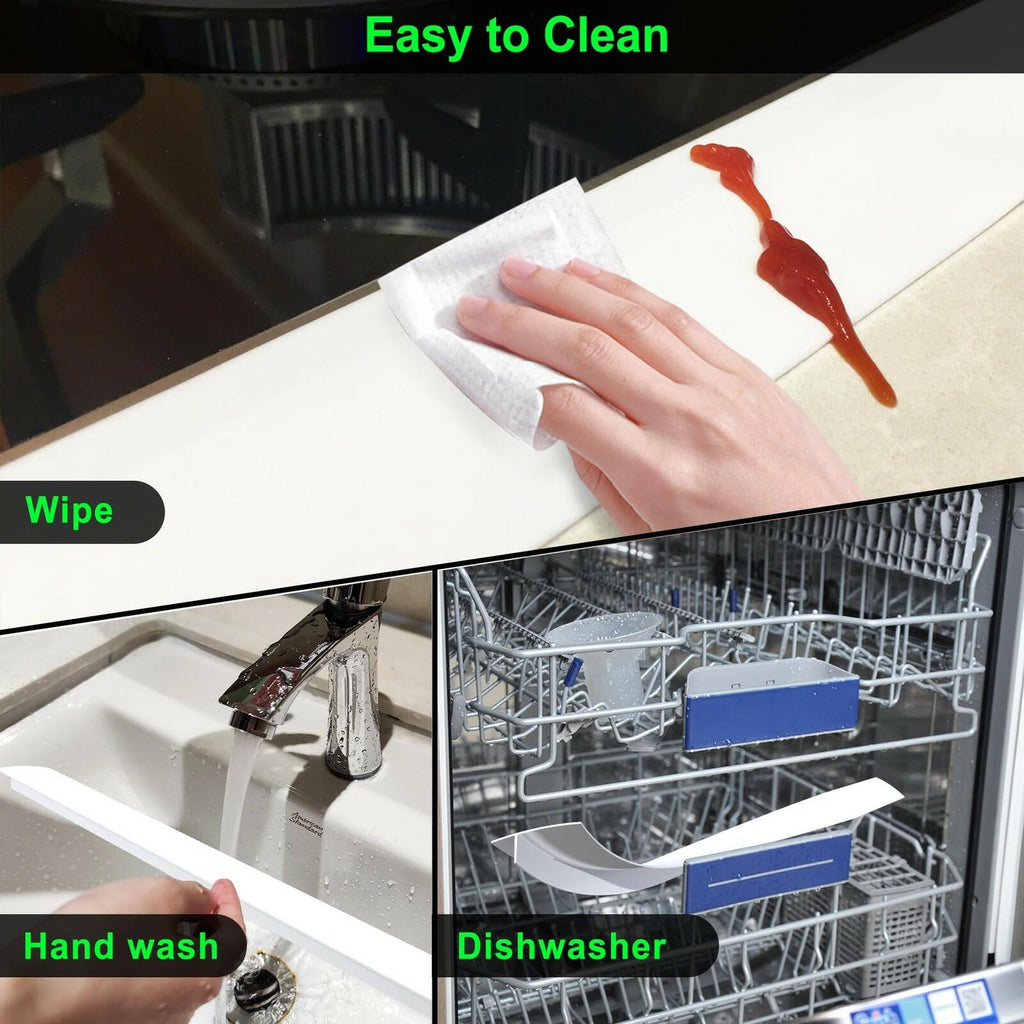 2 PACK Silicone Stove Counter Gap Cover Kitchen Counter Gap Filler by Kindga 25"