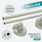WL.Rocaille Magnetic Curtain Rods for Metal Doors and Window, Multi-Use