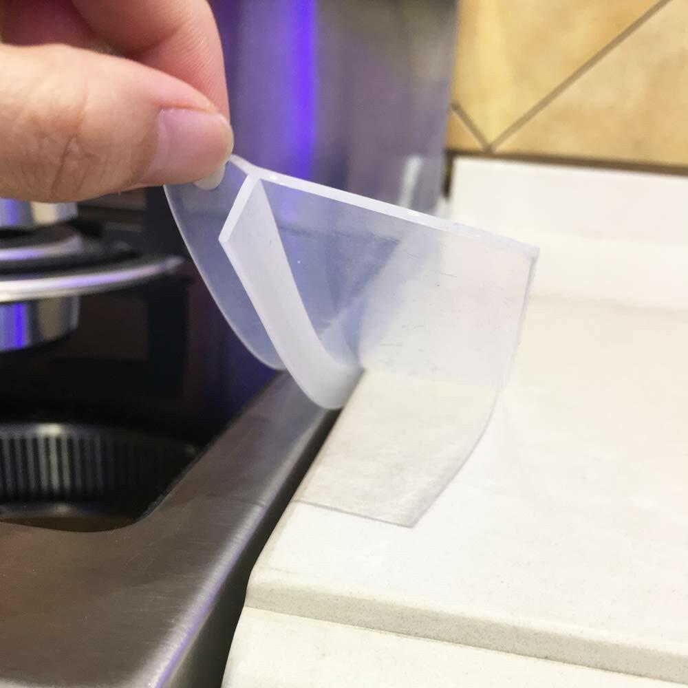2 PACK Silicone Stove Counter Gap Cover Kitchen Counter Gap Filler Transparent