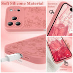 ZIYE Compatible with iPhone 17 Pro Max Case Flower Floral Pattern for Women
