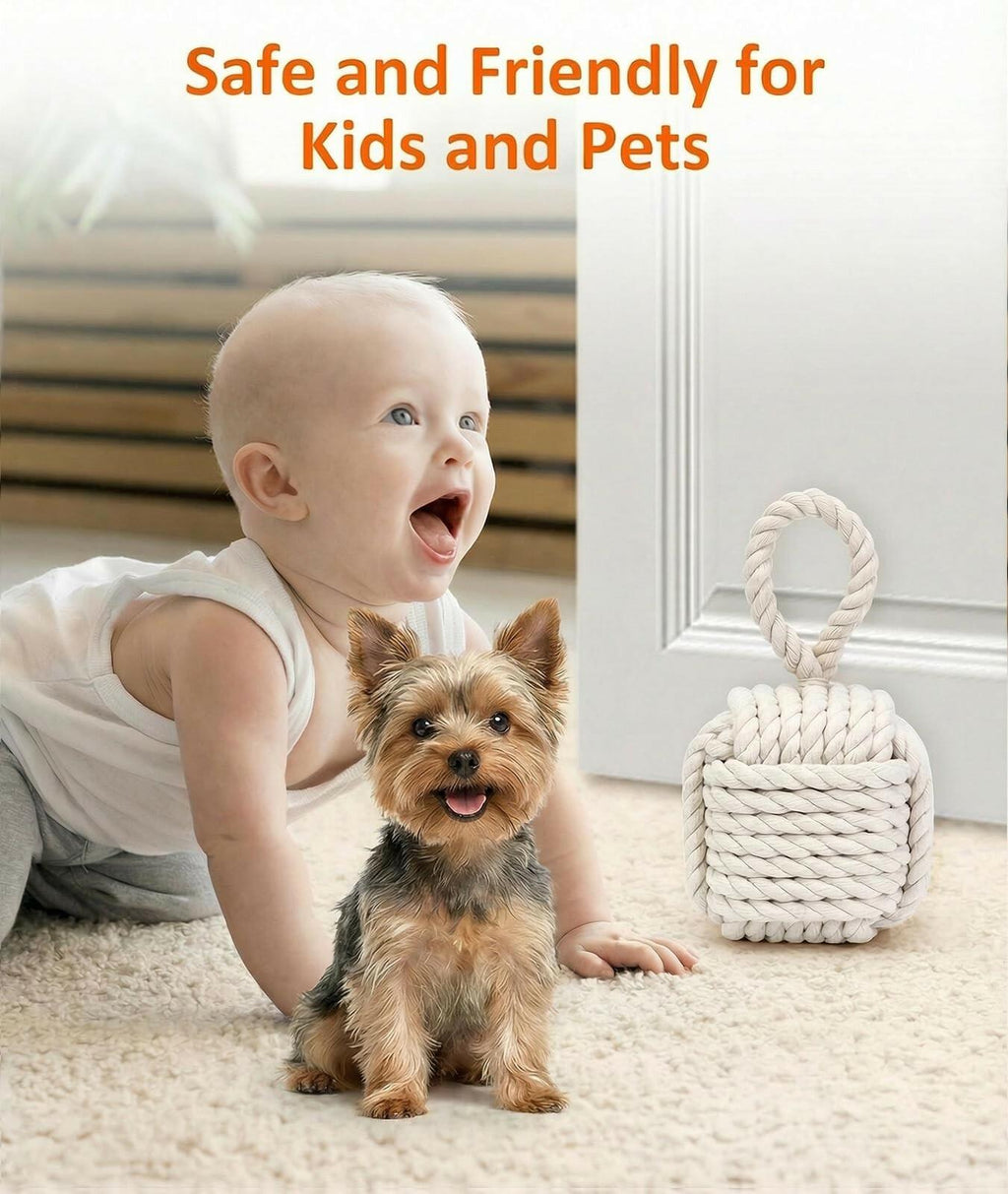 Optish Decorative Door Stoppers for Standard Interior Doors - Cute Rope Knot