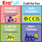 KRAFUN Safari Animal Preschool Arts & Crafts Lacing Kit, 10 Easy Lacing Cards
