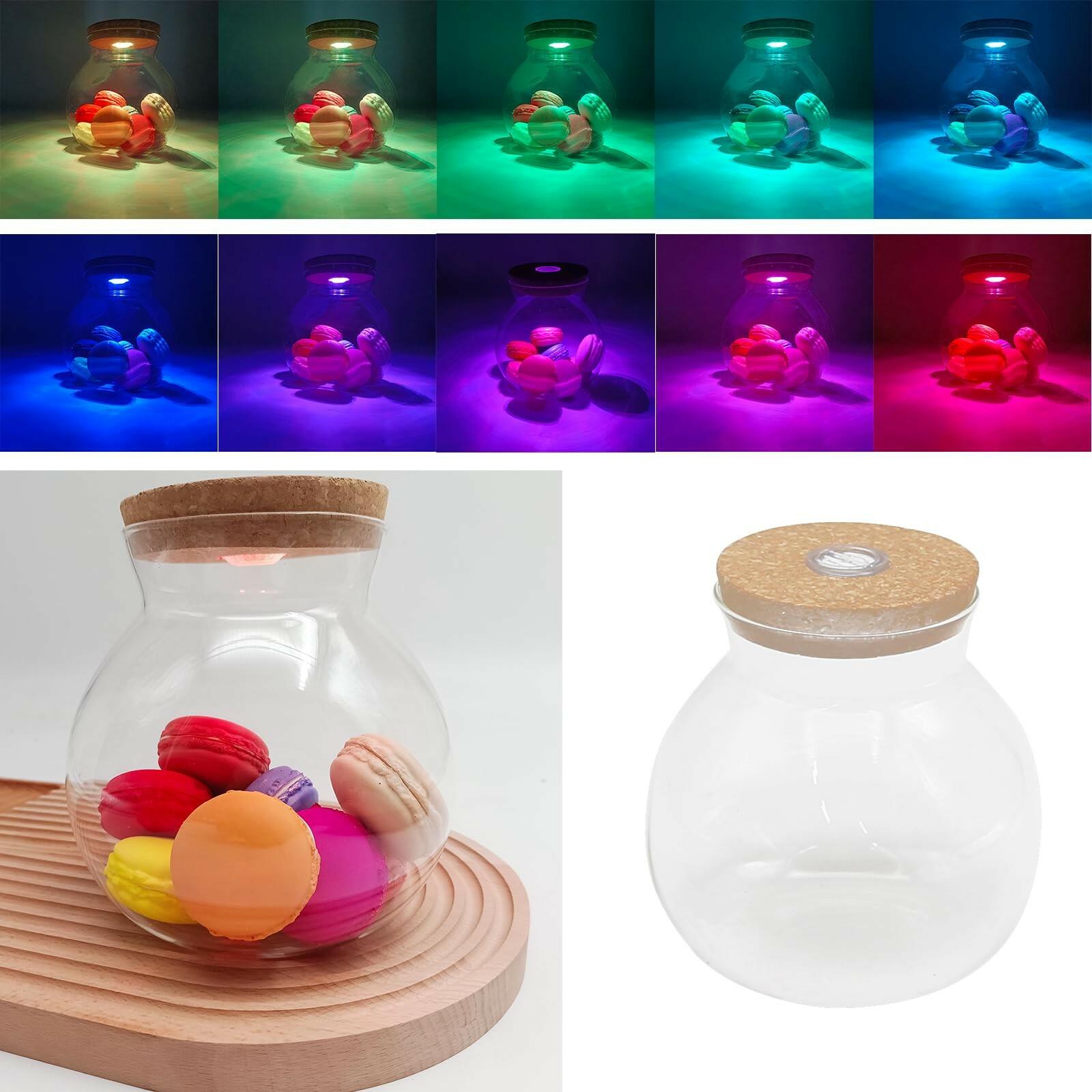 Round Glass Jar Storage Container, Plant Terrarium Display Glass, Moss Ball Bud