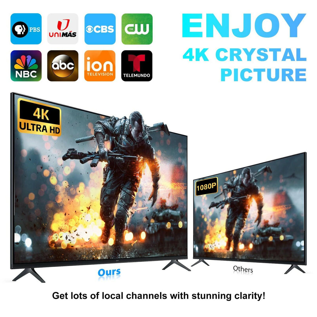 TV Antenna for Smart TV Indoor, Digital Antenna for Local Channels, Support 4k