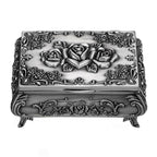 Hipiwe Vintage Metal Jewelry Box Small Trinket Jewelry Storage box For Rings