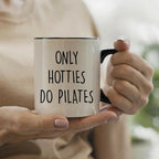 Puouoonyi Only Hotties Do Pilates Coffee Mug Gift for Pilates Lover, Pilates
