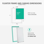 16x18 Canvas Floater Frame Gray Oak for 1.5" Deep Stretched Canvas