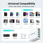 50W USB Wall Charger Block,2Pack 5-Port Charger Fast Charging Block QC 3.0