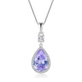 Oskani Teardrop Birthstone Necklace for Women 925 Sterling Silver 5A Cubic