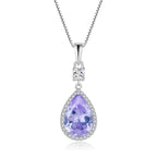 Oskani Teardrop Birthstone Necklace for Women 925 Sterling Silver 5A Cubic
