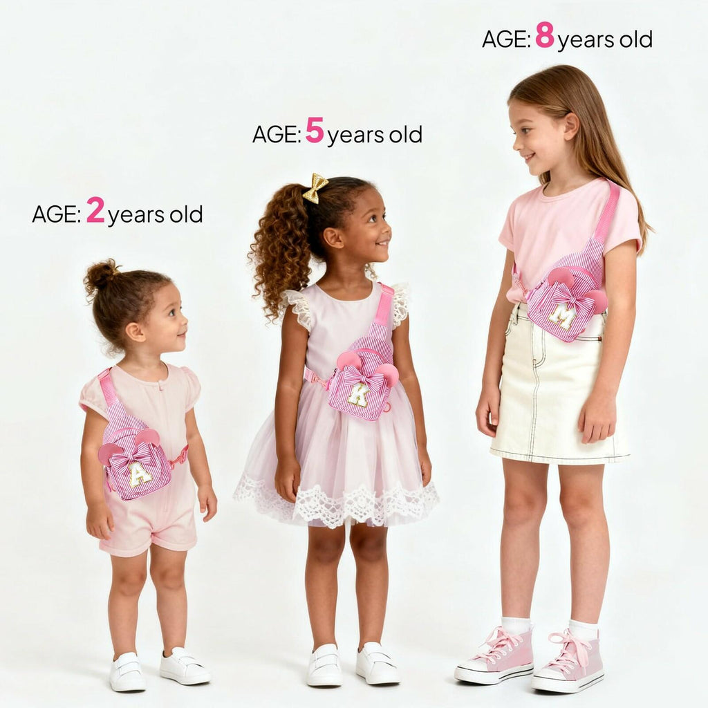 QLOVEA Little Girls Sling Bag, Small Belt Bags for Girl, Easter Gifts for Kids