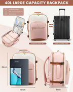 LOVEVOOK Large Travel Backpack for Women & Men, 40L Carry on Backpack for