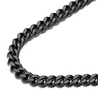 FindChic Black Chain Necklace for Men Thick Cuban Link Men's Curb Chain Necklace