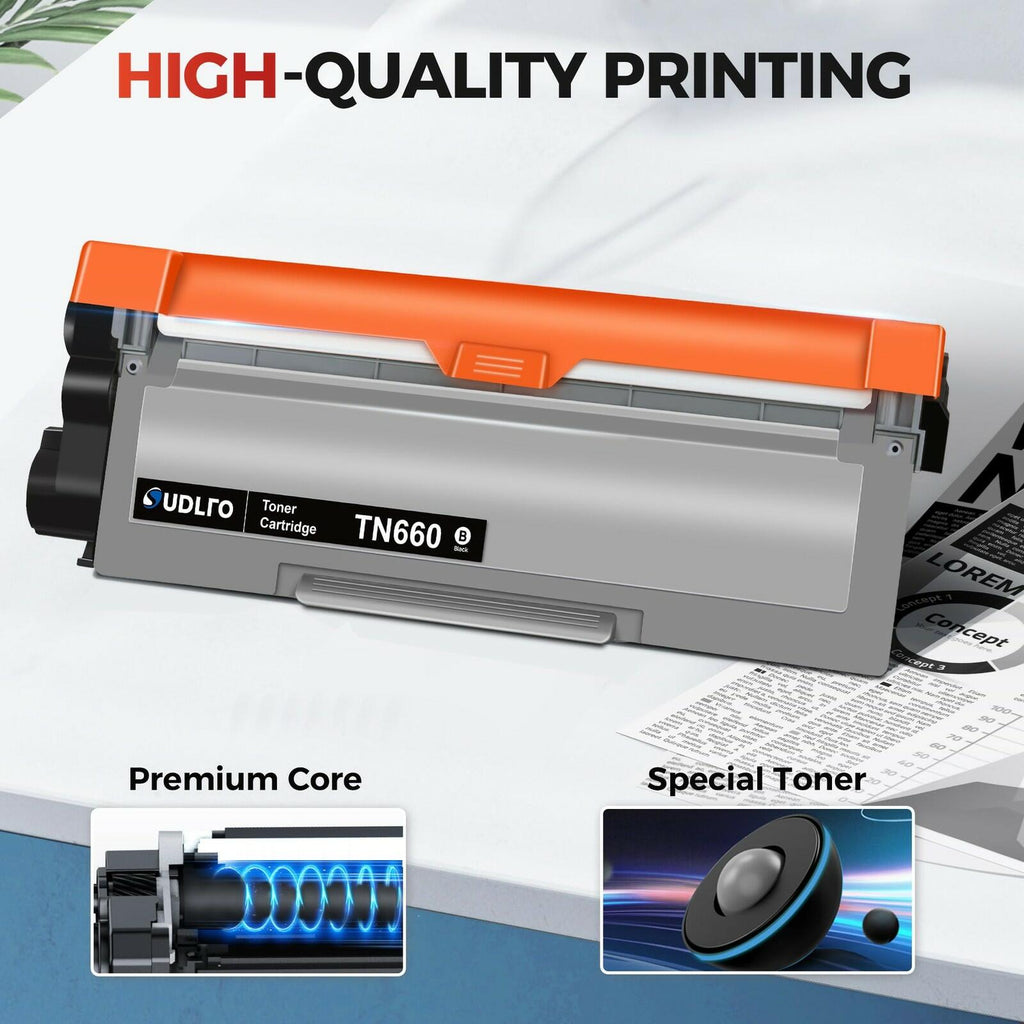 TN660 TN-660 Toner Cartridge - Replacement for Brother TN660 TN630 TN-630 TN-660
