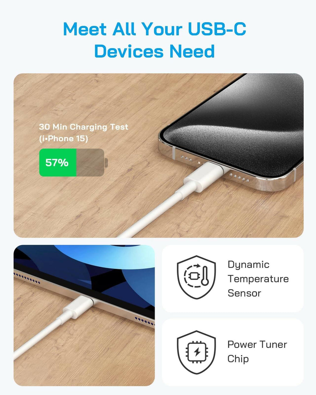 3 Pack AISNI Fast Charger Block Compatible with iPhone 17 16 15 Charger Fast