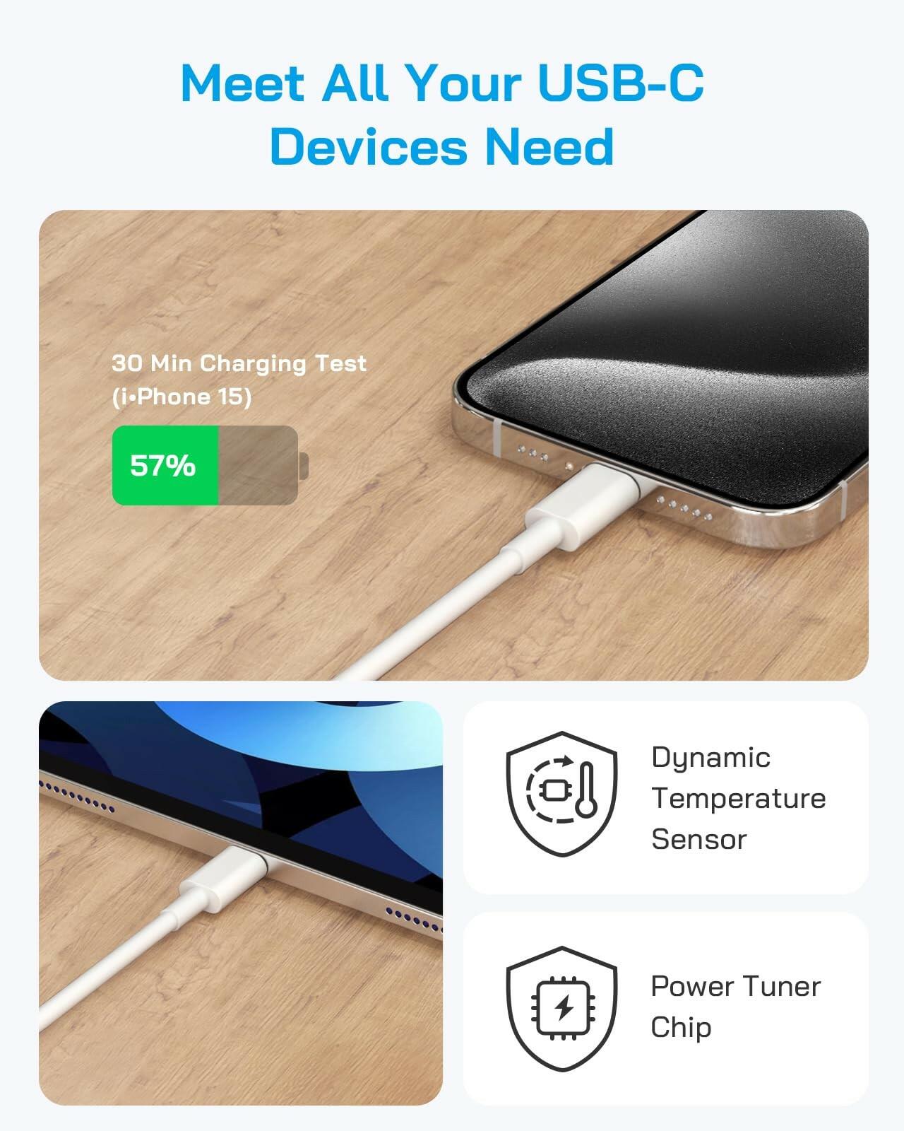 3 Pack AISNI Fast Charger Block Compatible with iPhone 17 16 15 Charger Fast