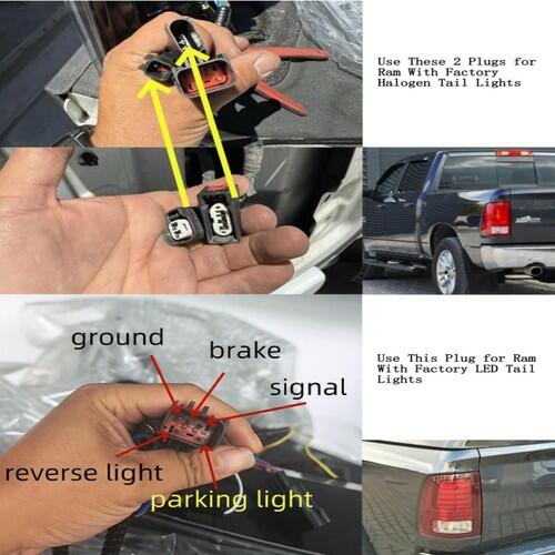 Glistuning LED Tail Lights Dodge Ram 1500 2500 3500 2009-2018 Clear