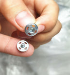 120 Sets 3 Sizes Sew On Snap Buttons Metal Fastener Press for Sewing Clothing
