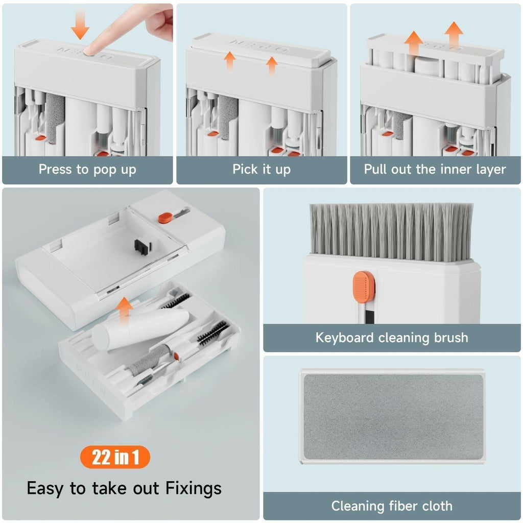 Laptop Cleaning Kit Keyboard Cleaner Brush, 22-in-1 Multi-Function Laptop