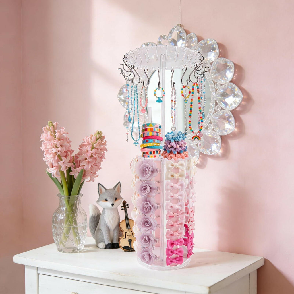 BFNAAgirl Bow Holder Bow Organizer for Girls,Baby Hair Clips Storage Stand,