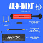 SPORTBIT Ballpump for Sports Balls - Basketball Pump for Sport Balls - Football