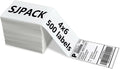 Pack of 500 SJPACK 4x6 Thermal Labels, Shipping Labels with Perforated Line,