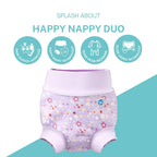 Splash About Happy Nappy Duo, Lilac Spring, 6-12 Months large