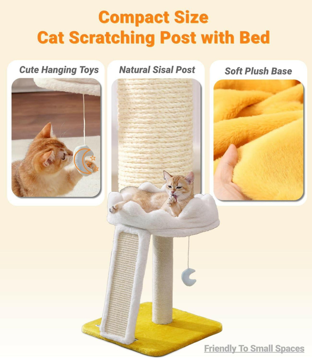 Happi N Pets New Cloud Cat Tree Tower, Cat Scratching Post with Bed, Small Cat