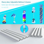 Decojoy Balloon Arch Stand, 7.5ft Large Round Backdrop Frame, Adjustable Half
