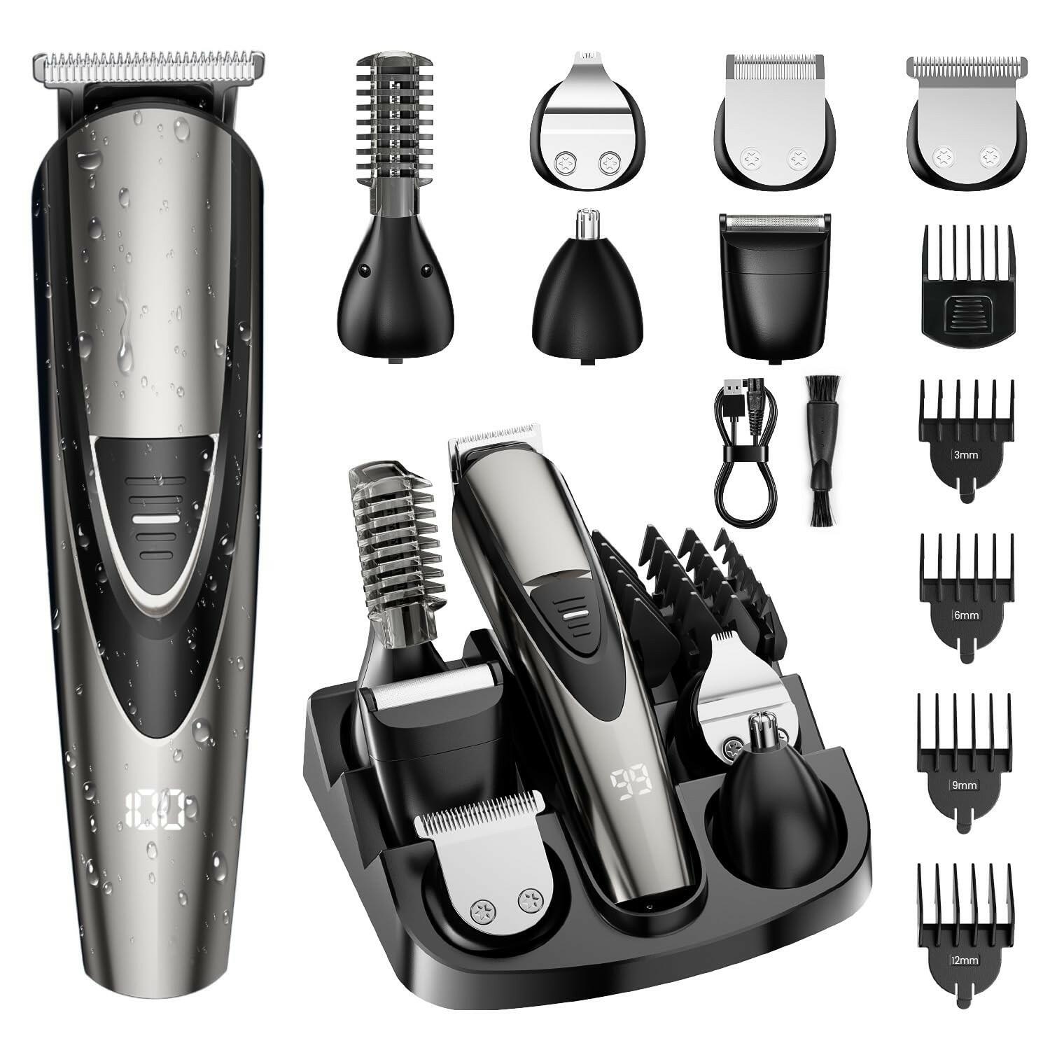 SHPAVVER Electric Beard Trimmer for Men: 16-in-1 Professional Barber Hair