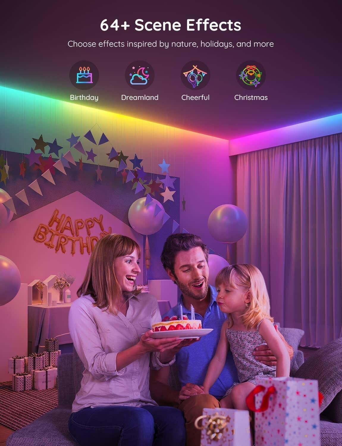 Govee RGBIC LED Strip Lights, Smart LED Lights for Bedroom, Bluetooth LED Lights