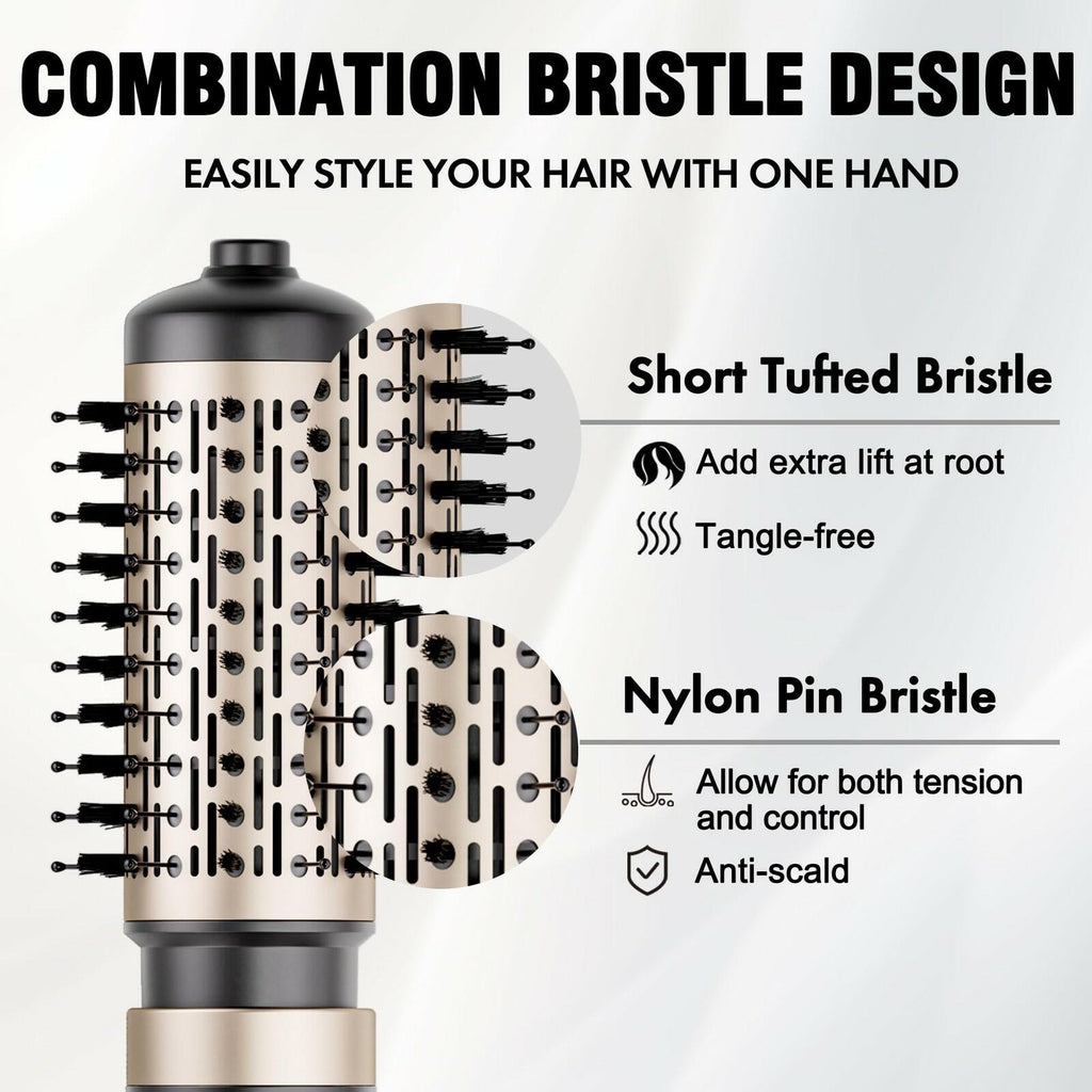 DAILYLIFE Rotating Hair Dryer Brush, Hot Air Brush, Spinning Blow Dryer Brush