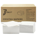 JOWLOT Cocktail Napkins - 1200 Count 2-Ply White Napkins Disposable, 4.5 x 4.5