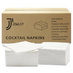 JOWLOT Cocktail Napkins - 1200 Count 2-Ply White Napkins Disposable, 4.5 x 4.5