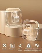 ispneay 50 Mini Light Hooks with Adhesive Strips: Indoor Clear Small String