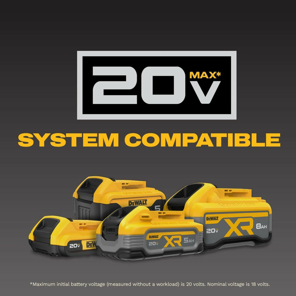 DEWALT Tire Inflator Portable Air Compressor 20V MAX, Car Air Pump with