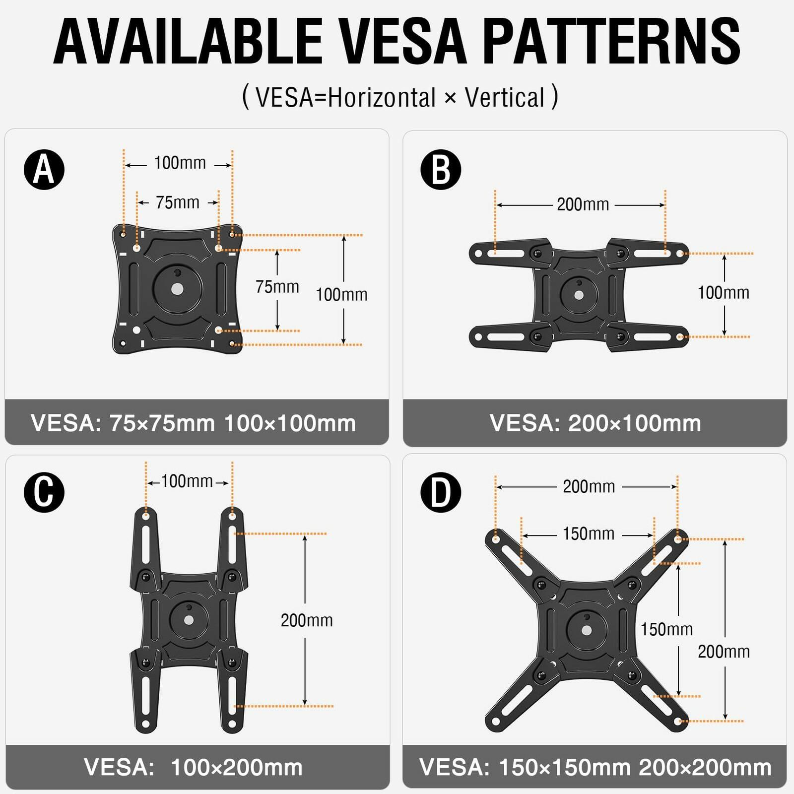 ELIVED Full Motion TV Monitor Wall Mount for Most 14-42 Inch LED LCD Flat Screen
