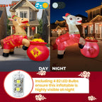 6FT Inflatable Chinese Horse with Red Outfit and Gold Coins, 2026 Year of The