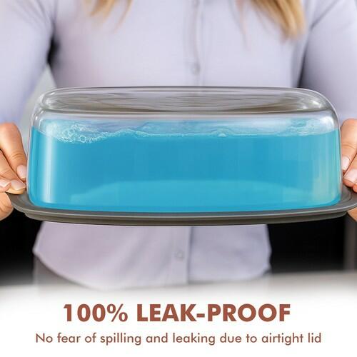 Razab LARGE 7.6 Cups/1800 ML/1.9 Qt Glass Loaf Pan with Lids - Meatloaf Pan BPA